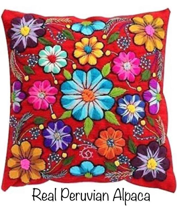 Embroidered Cushion Cases-Cushion Cases-Real Peruvian Alpaca 