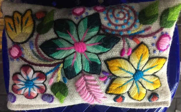 Embroidered flowery purses-Purses-Real Peruvian Alpaca 
