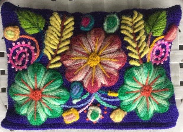 Embroidered flowery purses-Purses-Real Peruvian Alpaca 