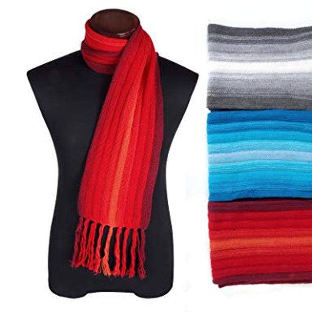 Women´s stripy alpaca scarves-Scarves-Real Peruvian Alpaca 